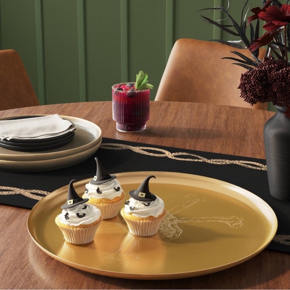 16.2"x16.2" Halloween Aluminum Serving
Platter Gold Large - Threshold - Picture 3 of 4